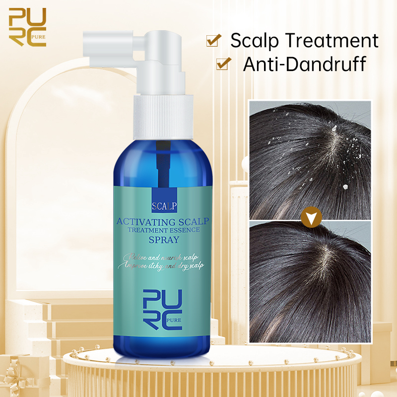 Hair Care Dandruff - PURC Haar-Kopfhaut-Behandlung, Essenzspray, Anti-Schuppen-Glättung, weiche Reparatur,