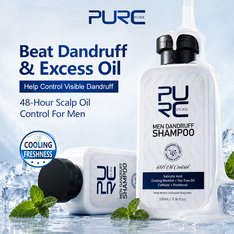 Hair Care Dandruff - PURC Männer-Schuppen-Shampoo mit Salicylsäure und Teebaumöl,